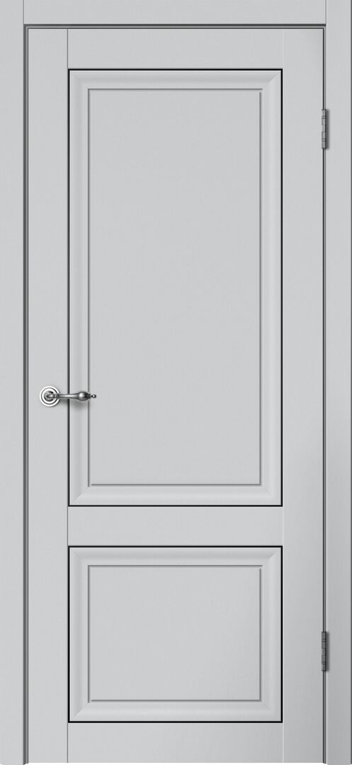 Межкомнатная дверь Эмалит серебристый (Серая), 900x2000 мм, Моне M01 ПГ
