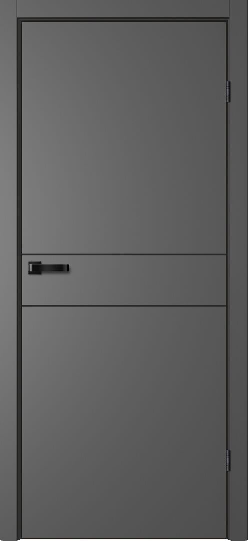 Межкомнатная дверь ПЭТ Графит (Серая), 800x2000 мм, Тринити TR03